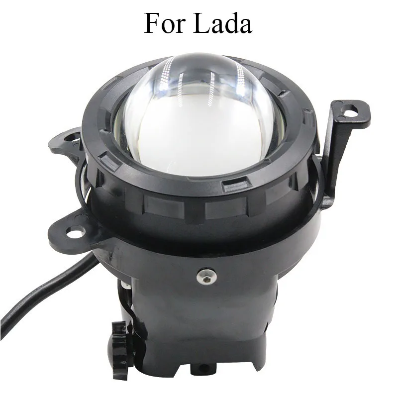 3 Inch LED Fog Light Projector Lens for Lada Toyota Nissan Universal 12V 55W 3000K 6000K Lo-Light Retrofit Car Accessories