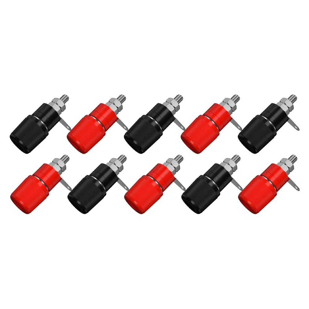 10PCS 4mm Banana Socket Binding Post Nut Terminal Unit for Panel Mounting in Electronic Test and Measurement Applications