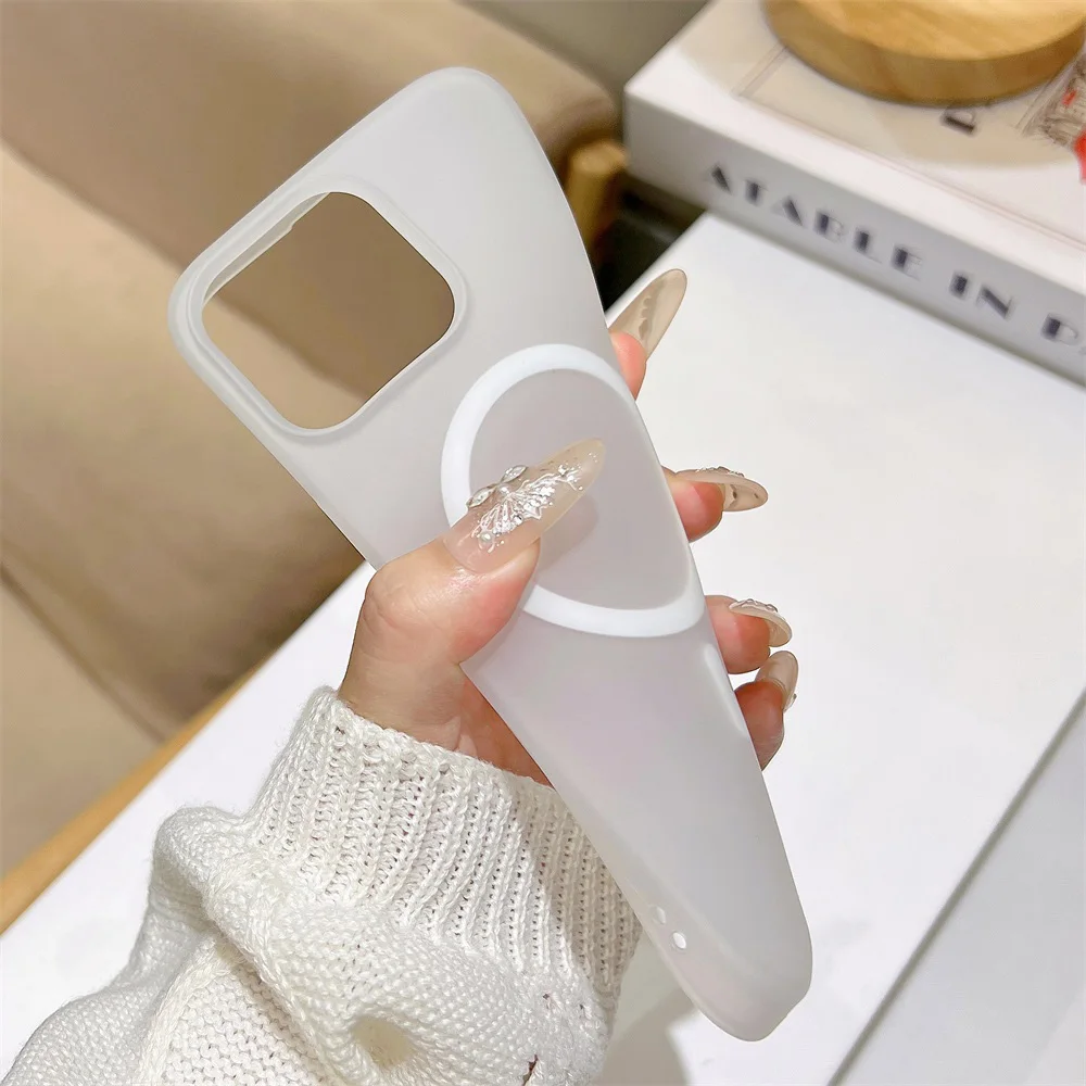 Zdjęcie 7: Eleganckie, magnetyczne, miękkie, przezroczyste etui z dużym otworem na telefon Apple iPhone 17 16 15 14 13 12 ProMax 17 16 15 Pro Cases Funda
