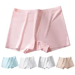 Seamless Ice Silk Safety Short Pants Women Thin High Waist Under Mini Skirt Boxers Panties Anti Rub Thigh Safety Shorts Yoga  ﻿