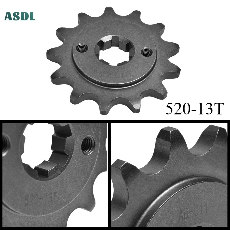 

520-13T 520 Chain 13T Motorcycle 20CrMnTi Front Sprocket Silent For Yamaha YFS200 Blaster TT-R230 DT200 For Hyosung GT250 GV250