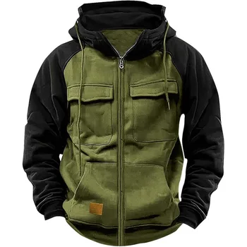 Patchwork Fleece Hooded Jacket 1