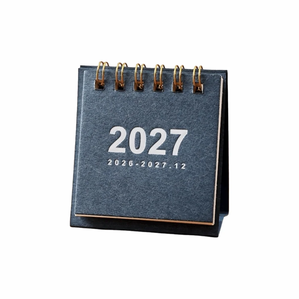 Gifts Mini 2027 Desk Calendar Double Coil Standing Base Standing Calendar Mini Calendar Home Office