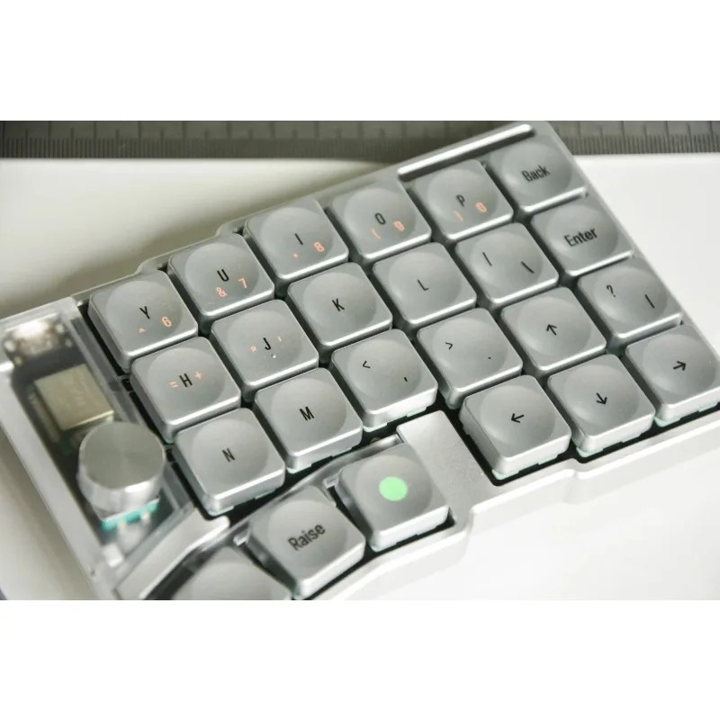 Silver LCK Keycaps for Cornix Cross Shaft Low Profile Key Cap PBT Red Purple Black Ultra-thin Artisan Keycap Keyboard Accessory