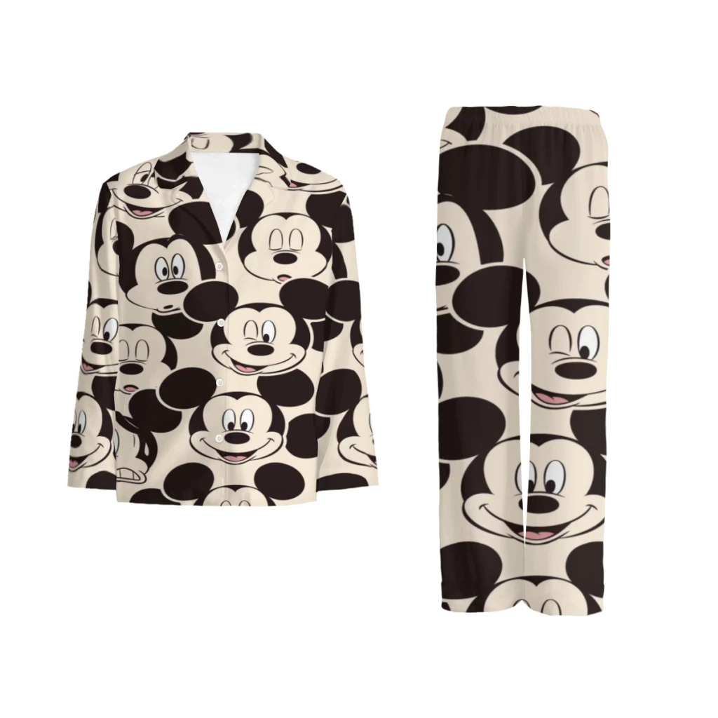 

Disney Mickey Mouse print pajama sets, casual and comfortable pajamas and loungewear for men and women, boutique clothing