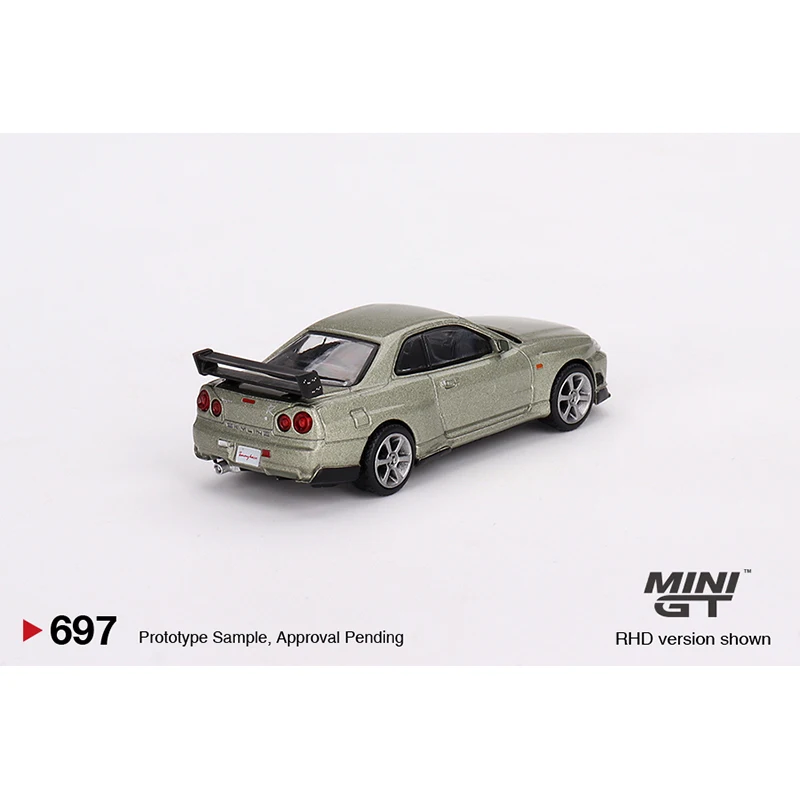 MINIGT 697 In Stock 1:64 Skyline GTR R34 Tommykaira R Z Millenium Jade Diecast Car Model Toys