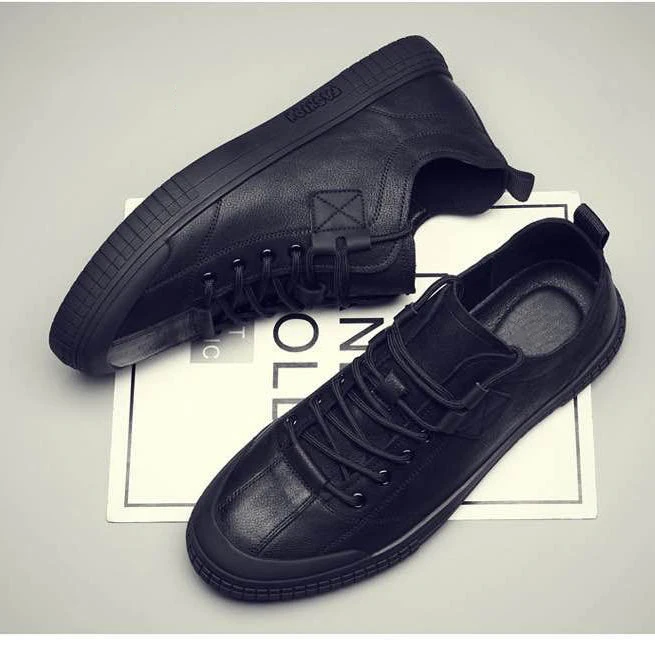 Men Casual Shoes lace up Sneakers 2022 New High Quality Vintage Shoes Men Cow Leather Flats Leather Shoes Men sneakers