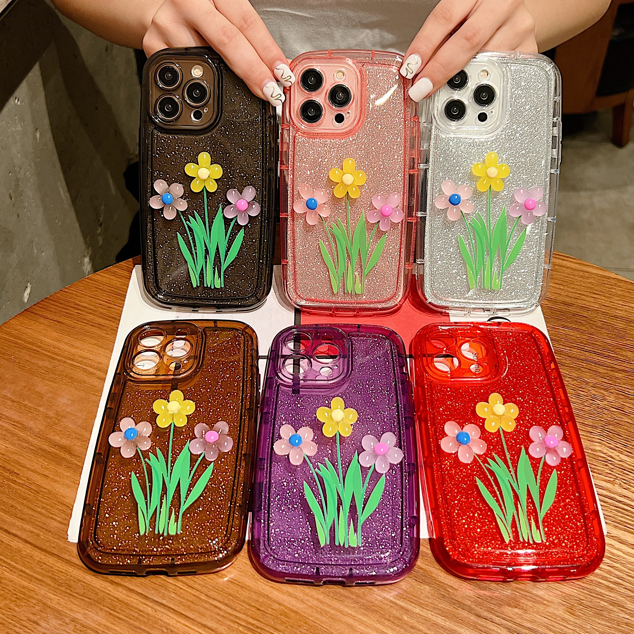 

Luminous Case For OPPO A17 4G A16K/A16E A16 Realme C21 OPPO Reno 7 Pro Find X5 Lite Silicone Soft Flower Glow Fluorescent Cover