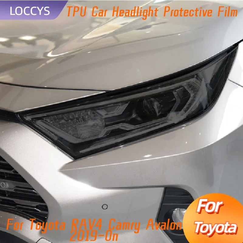 

For Toyota RAV4 Camry Avalon 2019-On Car Headlight Protection Tint Film Smoke Black Transparent TPU Sticker Accessories