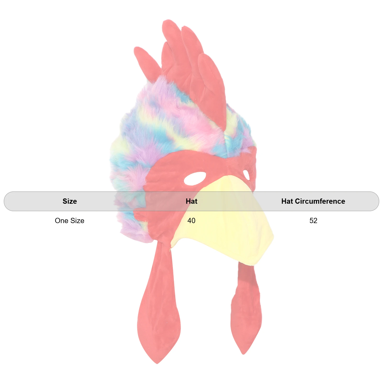 Unisex Adults Plush Turkey-shaped Hat Headwear Thanksgiving Costume Accessories for Halloween Cosplay Party Stage Performance 6