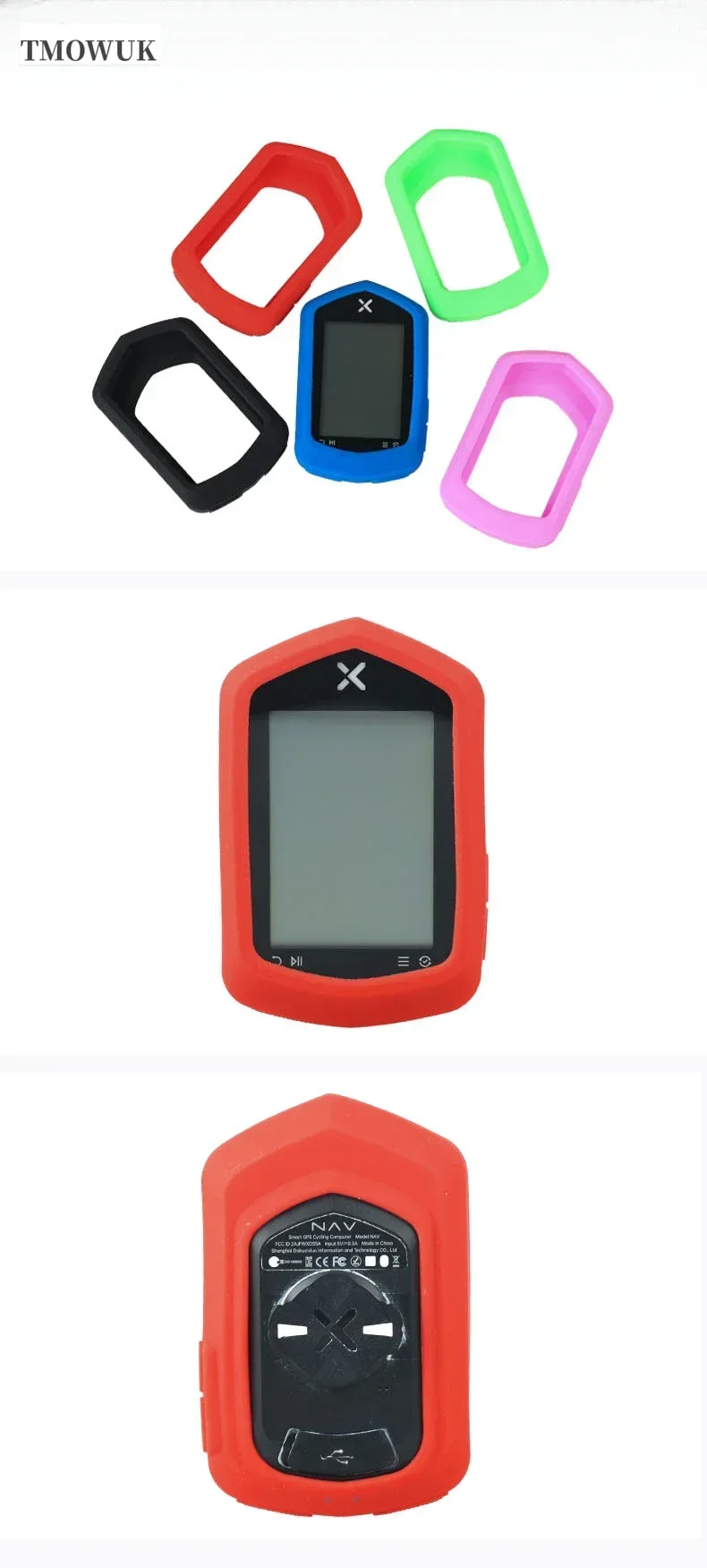 

For XOSS NAV XOSSNAV Silicone Protective Cover Bicycle Computer Screen Film Protective Case Anti-fall Scratch Resistant TMOWUK