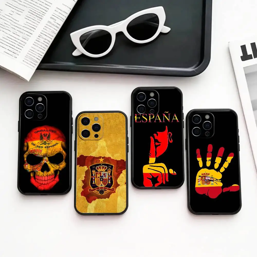 

COOL S-Spain S-Spanish F-Flag Art Phone Case Silicone Soft For IPhone 17 16 15 14 13 12 11 X XR Plus Pro Max Plus