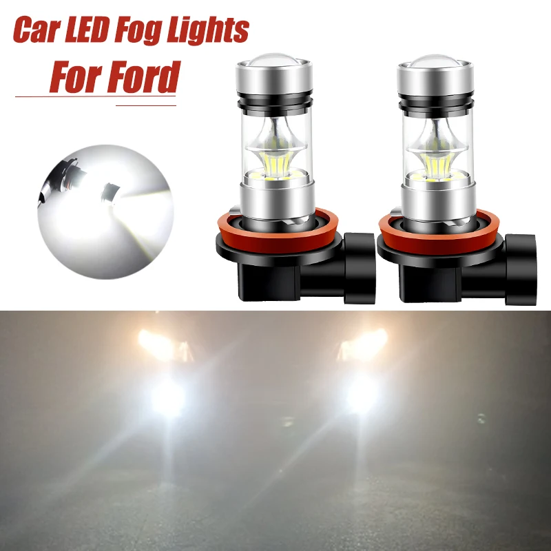 2pc 2400LM For Ford Transit Connect 2010 2011 2012 2013 2014 2015 2016 2017 2018LED H8 H11 Fog Light Bulb Car DRL Lamp 6000K 12V