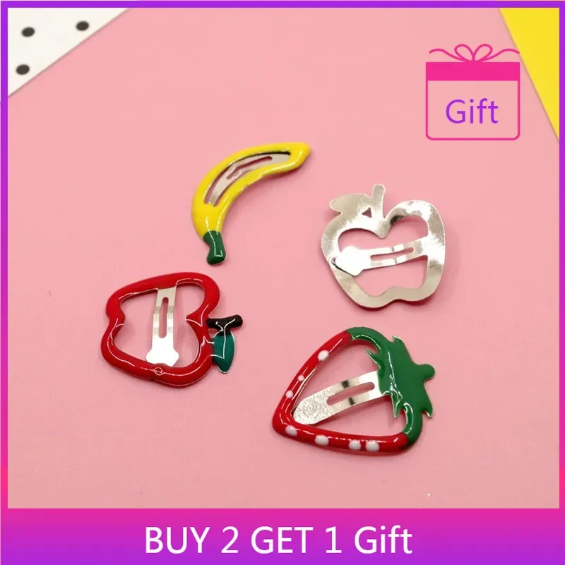 

Sweet Fruit Princess Hair Clips Girls 2025 Korean Summer Enamel BB Claw Kids Non-Slip Gift Set Ins Strawberry Cherry Party