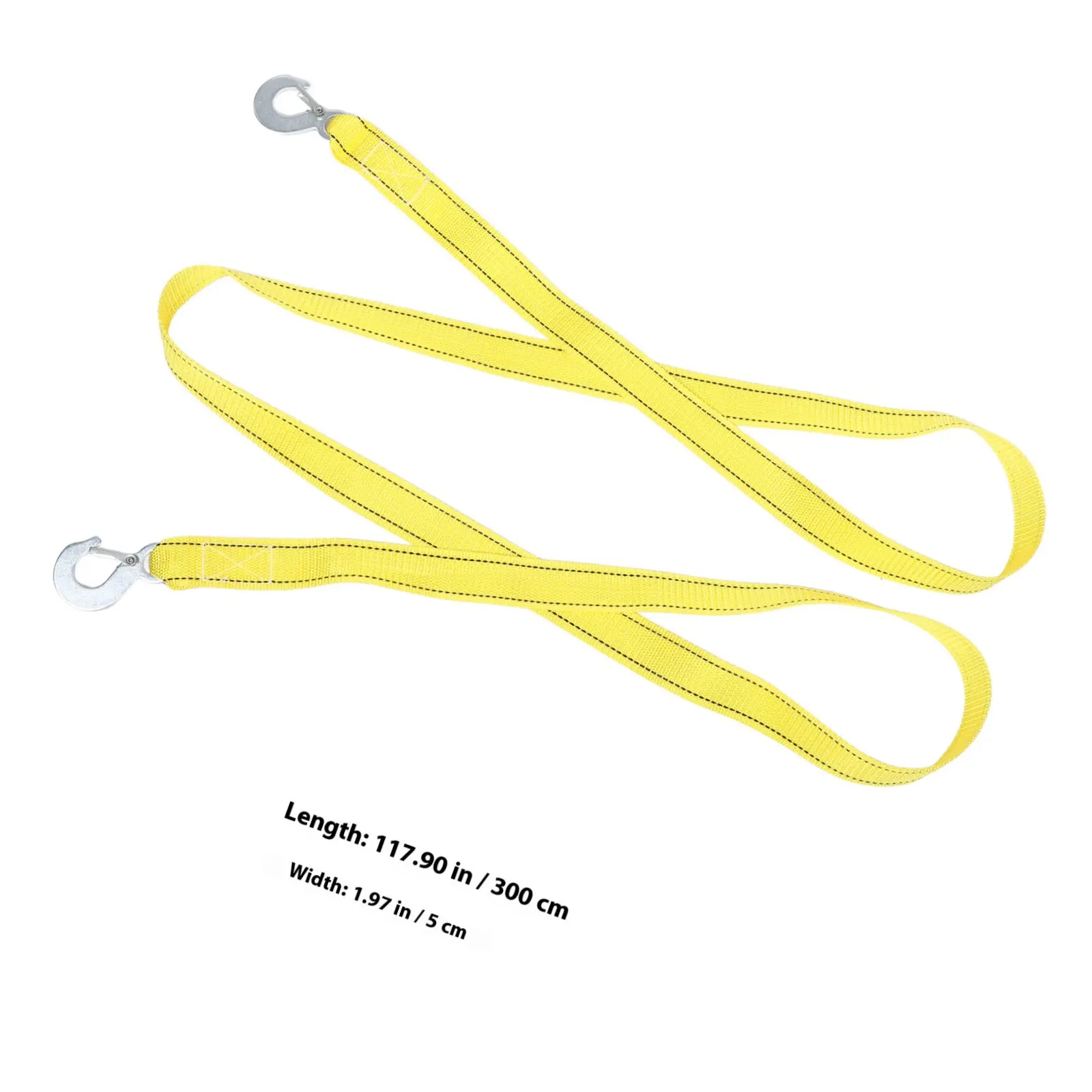 3M High Visibility Fluorescent Tow Rope Heavy Duty for Cars Motorcycles Bikes Emergency Recovery Outdoor Towing Strap