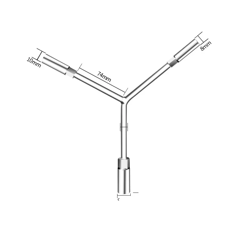 

~Triple Socket Wrench Extended Y-type Multifunctional Triangle Hand Tool Set Casing Socket Barrel Motorcycle Wrench