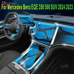 For Mercedes Benz EQE 350 500 SUV 2023 2024 Car Accessories interior Thin film transparent TPU Gear Panel Center Console Sticker