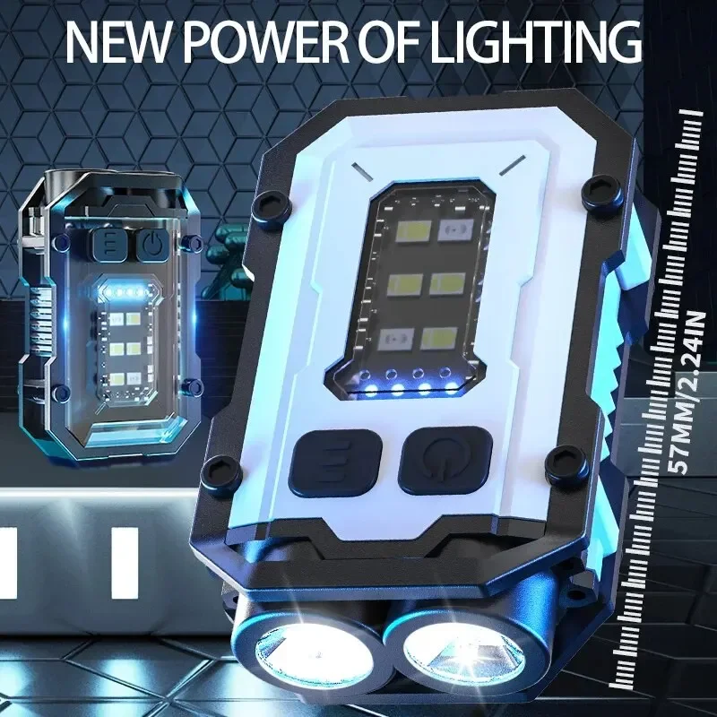 

Супер яркий мощный карманный фонарик светодиодный многофункциональный магнитный COB светодиодный EDC мини-брелок фонарик перезаряжаемый