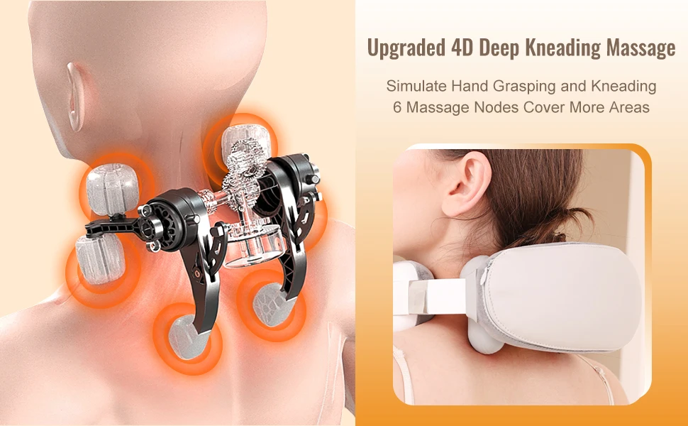 مدلك كتف الرقبة 4D العجن وسائط متعددة قابلة للشحن مدلك الرقبة مع مدلك الرقبة الحرارة مع مدلك الكتف الحراري #4