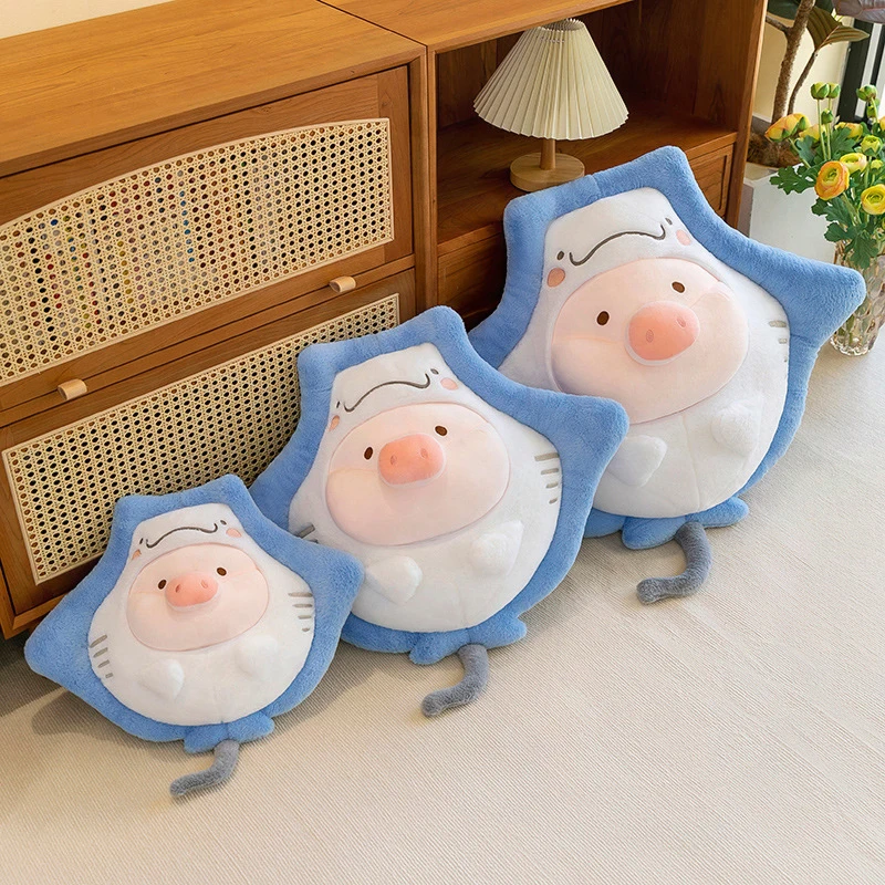 

Kawaii плюшевая кукла-подушка с изображением рыбы дьявола, игрушка для детей, подарок на день рождения, милый приятный мягкий плюш для мальчиков и девочек, домашний декор