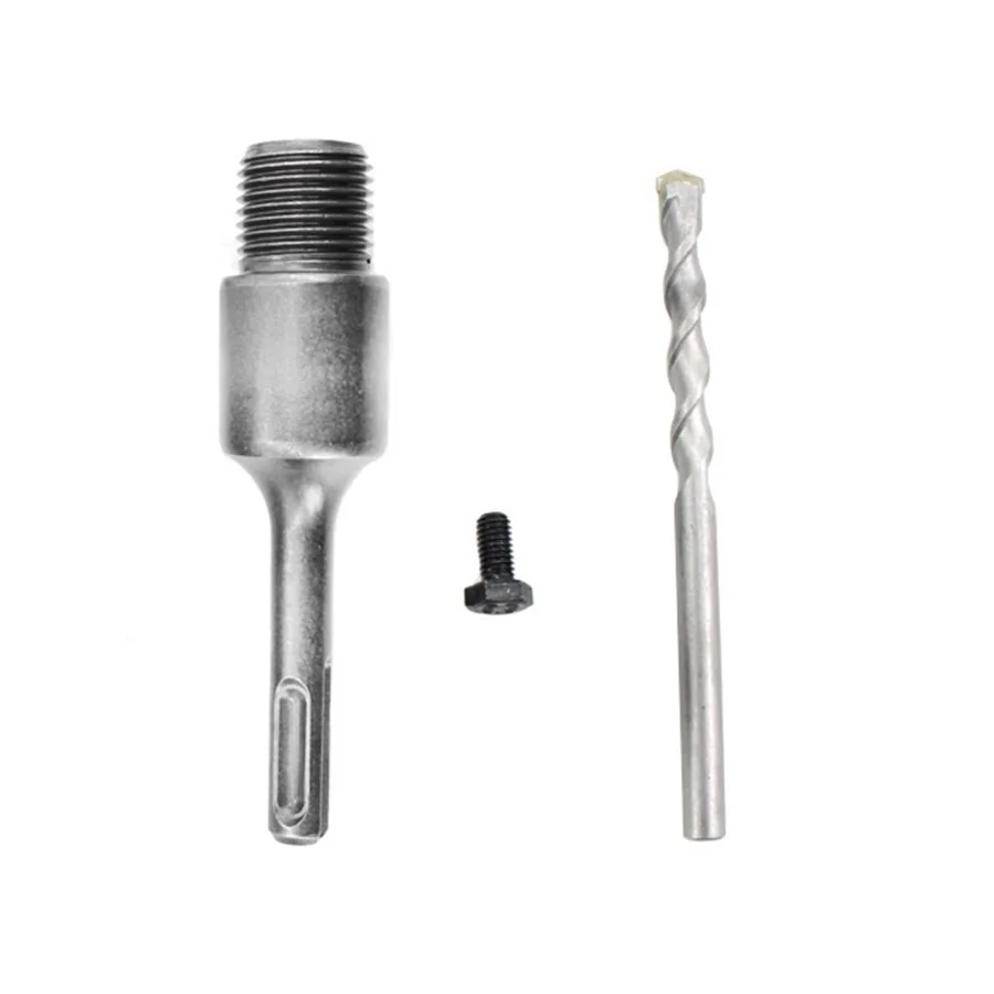 Center Drill Bit SDS Carbide Rod 45 Steel High-frequency Welded Smooth Weld Finish Center Drill Bit Included Drill Grey