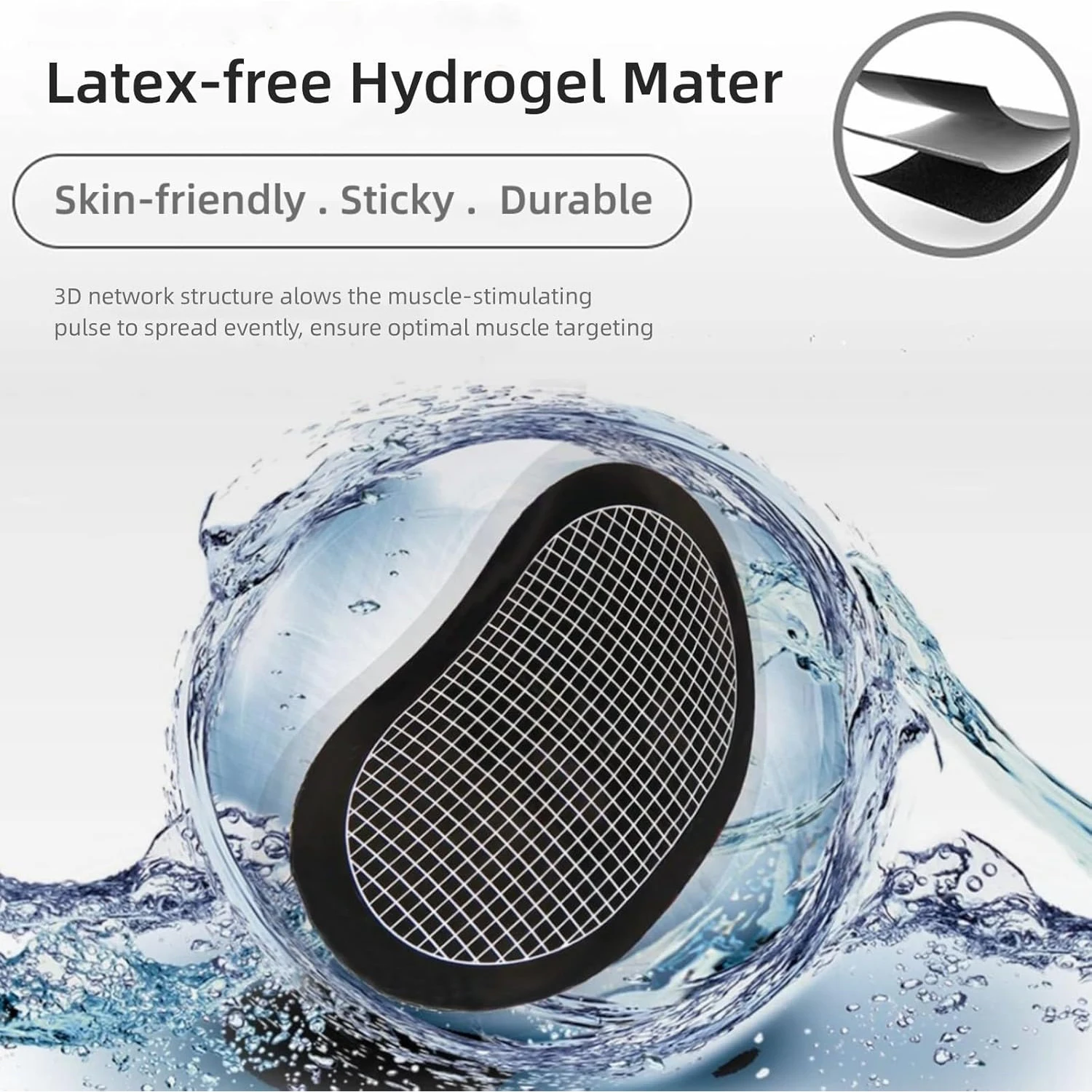 استبدال جل الوسادة أقطاب الجسم منصات ذاتية اللصق قابلة لإعادة الاستخدام البطن التصحيح محفز تدليك أجهزة لياقة بدنية الملحقات