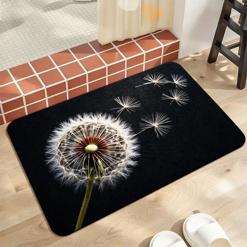 1Pc Plush Dandelion Carpet, Soft, All Seasons Fit, Easy Care, Home Decor, Living Room, Bedroom, Balcony, Autumn, Winter