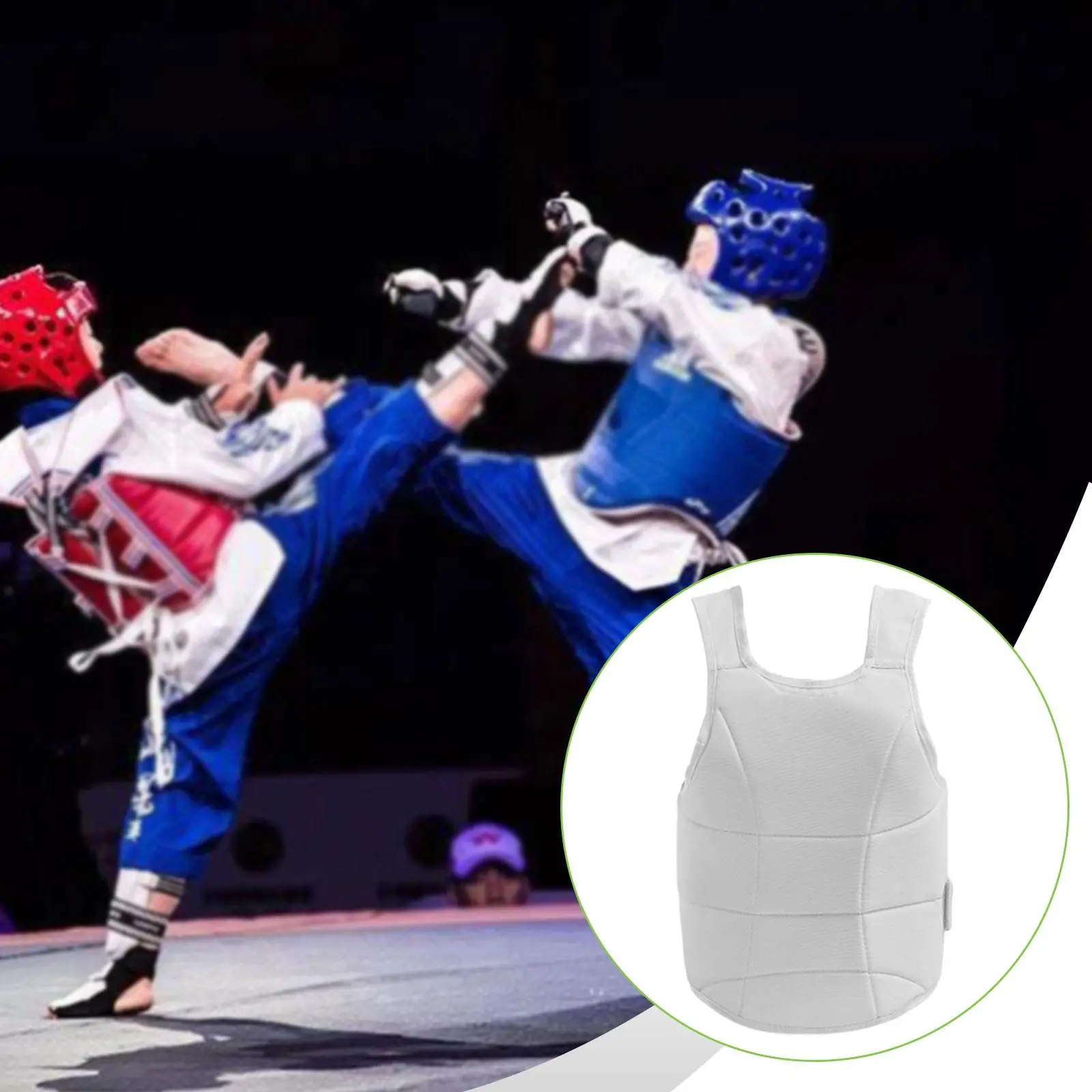 

Защитный жилет для карате с подкладкой из ЭВА, легкий нагрудный протектор для кикбоксинга, саньда, тренировок по боксу