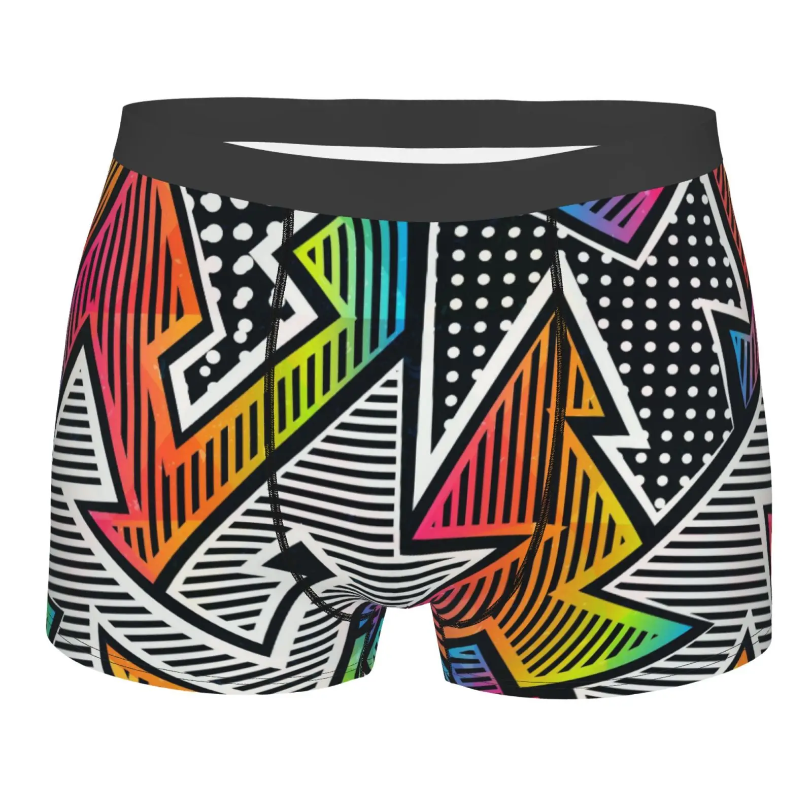 

Мужские трусы-боксеры с сумасшедшим граффити и принтом, нижнее белье, дышащие шорты-боксеры, дышащие трусы для Homme