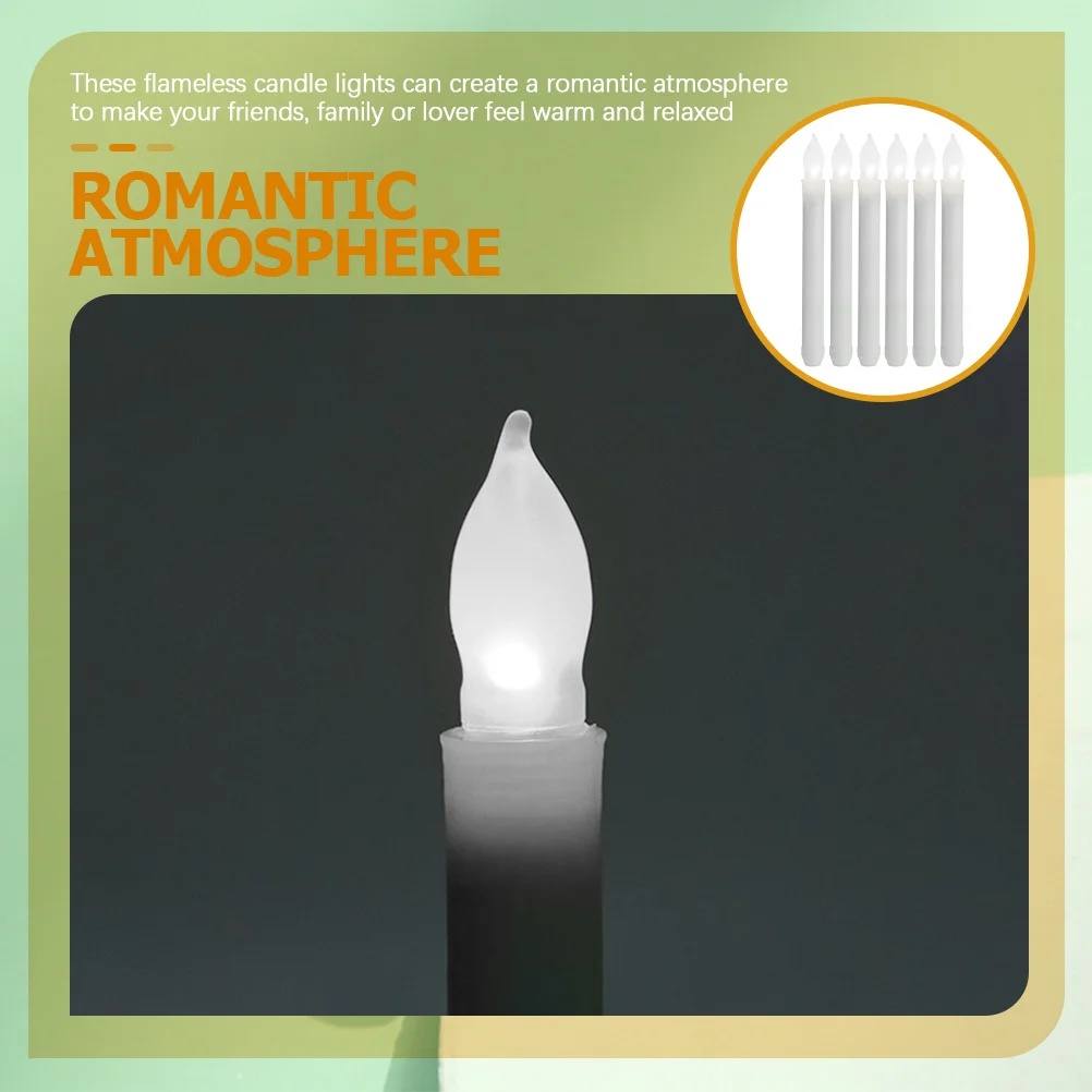 6Pcs LED Flameless Candles Operated Table Centerpiece Party Lights No Dripping Wax Safe Reliable Lights