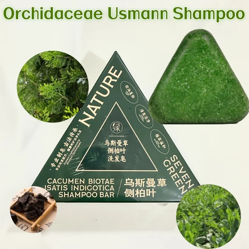 

Seven Green Herbal Extract Orchidaceae Leaf and Usman Grass Shampoo Deep Cleansing Oil Control Thickening Hair Shampoo Qilv