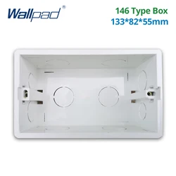 Mounting Box for 146*86mm Wall Switch and Socket Wallpad Cassette Universal White Wall Back Junction Box