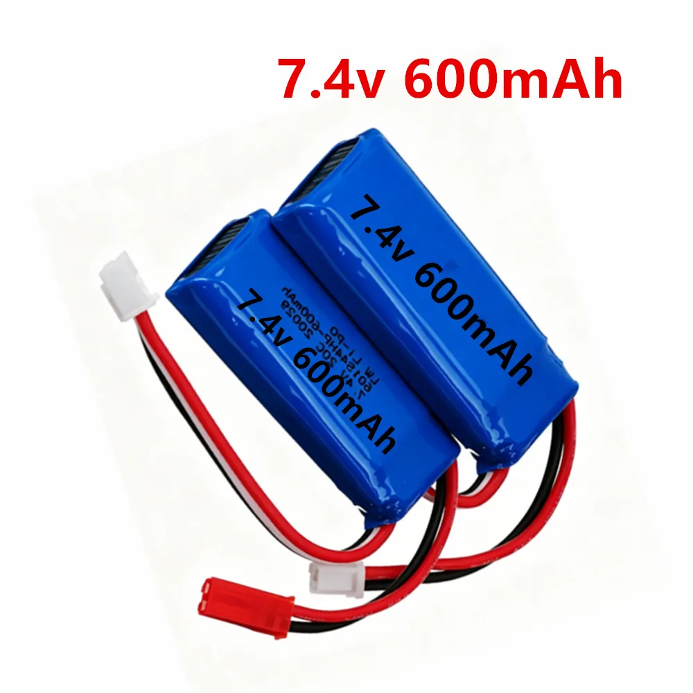 2S 7.4v 601844 Battery for WLtoys K969 K979 K989 K999 P929 P939 7.4V 600mAh Lipo Battery and USB Charger RC Car Parts accessory