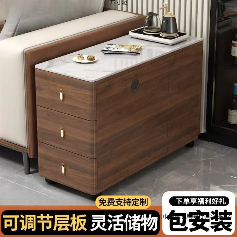 

New Chinese-style sofa side cabinet living room bedside table removable small coffee