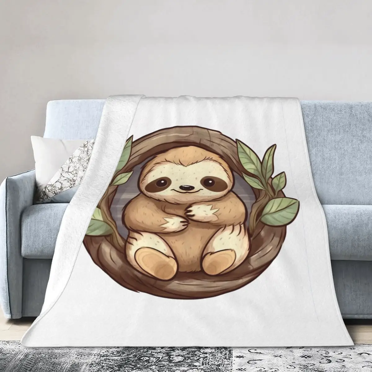 

Cute Sloth Kawaii Bed Blanket Flannel Blanket Flannel Blanket Air conditioning blanket