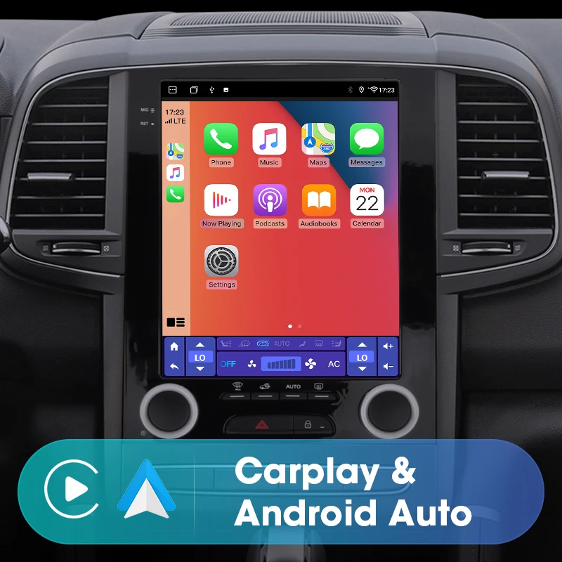 Autoradio Android, Navigation GPS, DVD, 2 DIN, Unité Centrale pour Voiture Renault Megane 4, Samsung Koleos SM6, Caricature Isman 2017, 2018, Limitation 2019