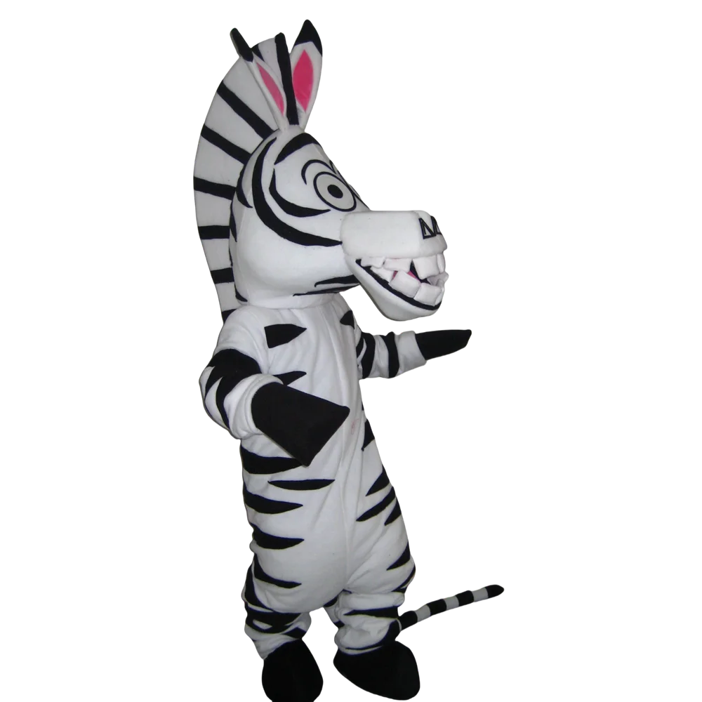 madagascar zebra mascot costume custom cartoon character cosplay fancy dress mascotte theme40182