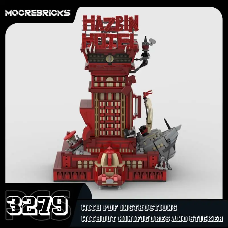 Creative Medieval Classic Hotel Modular Building Blocks City Street Architecture Model Sets Advanced DIY Brick Toy Kid Collected