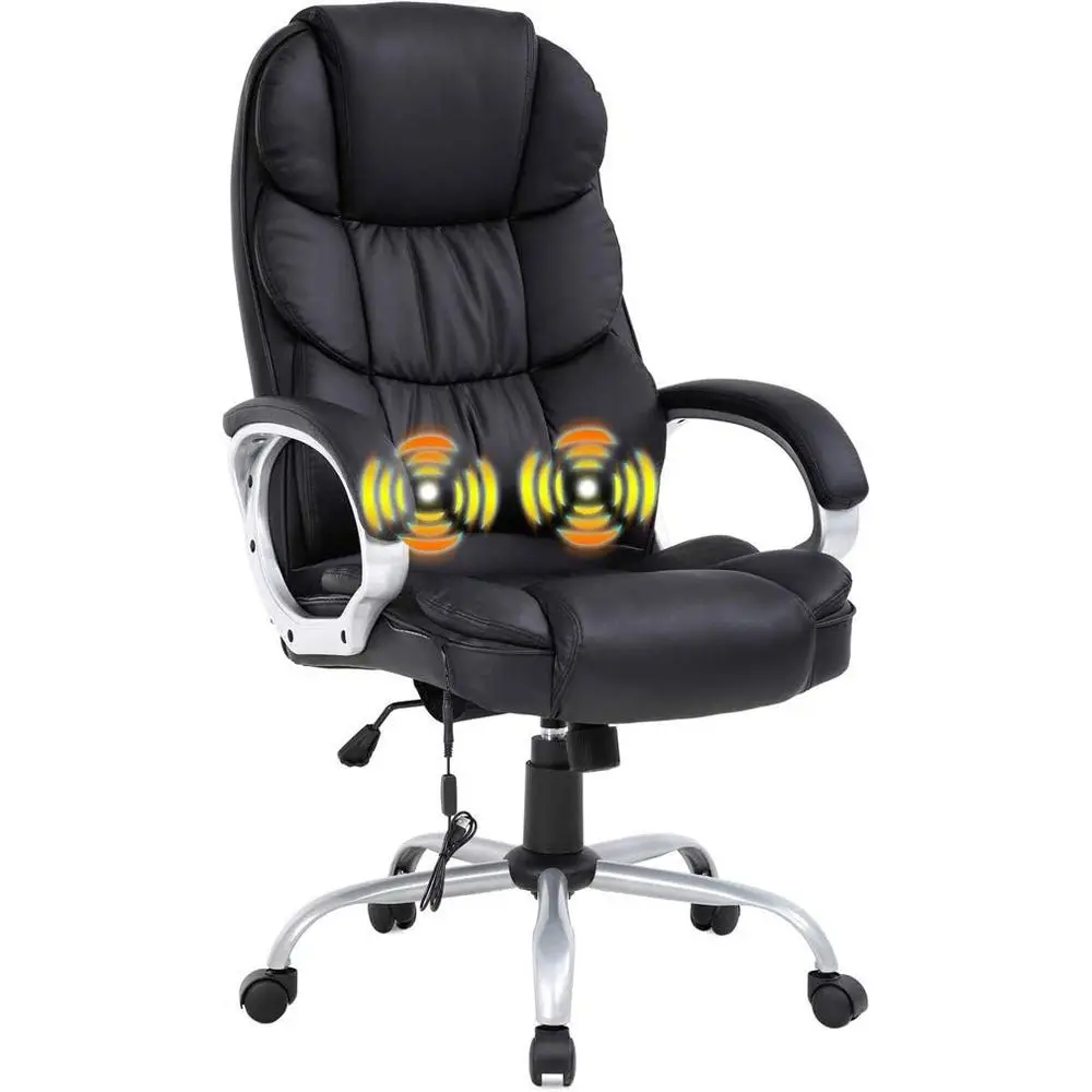 

Ergonomic Task Desk Computer Chair - Home Oice Chair with Massage unction, Lumbar Support, Sot Comort, Armrest, High Back PU Lea