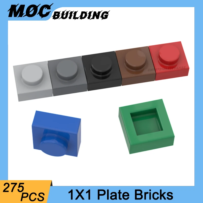 275PCS Assembles Particles 3024 1X1 Plate Building Blocks Bricks Parts Tech DIY Assembly Educational Toy For Children Kids Gift