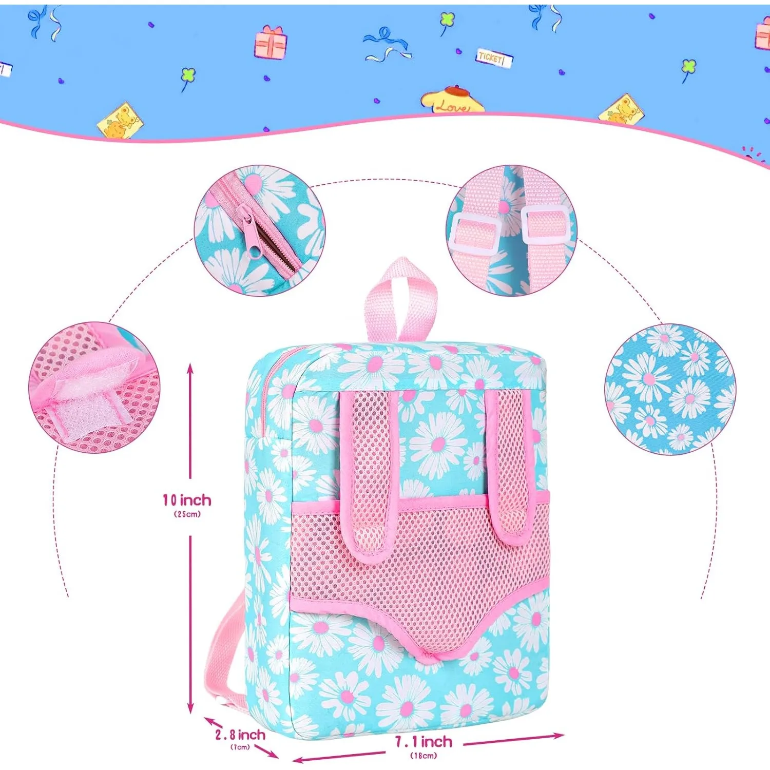12 "/30CM 소녀 아기 인형 배낭 캐리어 Playset 액세서리와 다시 태어난 아기 인형 의류 세트 아기 유아 어린이를위한 장난감 선물