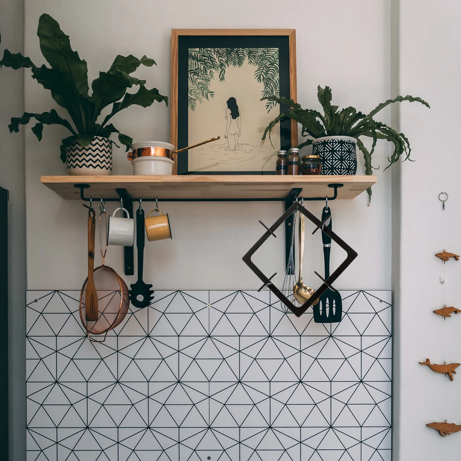 

Sturdy Square Gas Stove Rack Fine Craftsmanship Cast Iron Burner Support for Home Kitchen Use Gas Stove Bracket