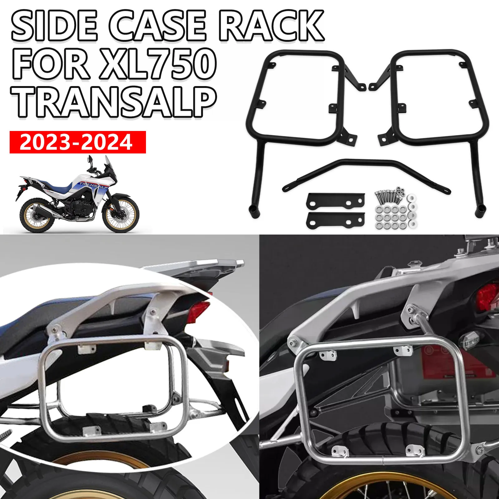 

Motorcycle Accessories Saddlebag Side Toolbox Bracket Top Case Luggage Pannier Rack For Honda transalp 750 XL750 2023-2024