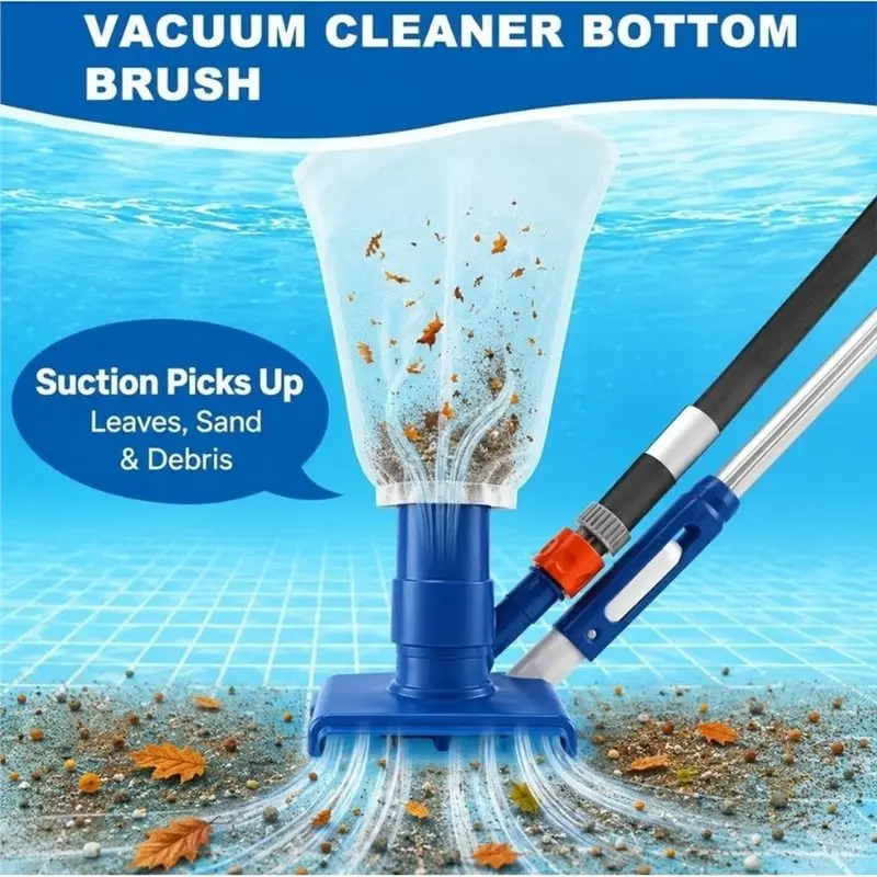 [A93Z!】 For Above Ground Pool Cleaning Kit- Vacuum And Skimmer Combo, Spa Jet Model Includes Net& Brush, US Interface