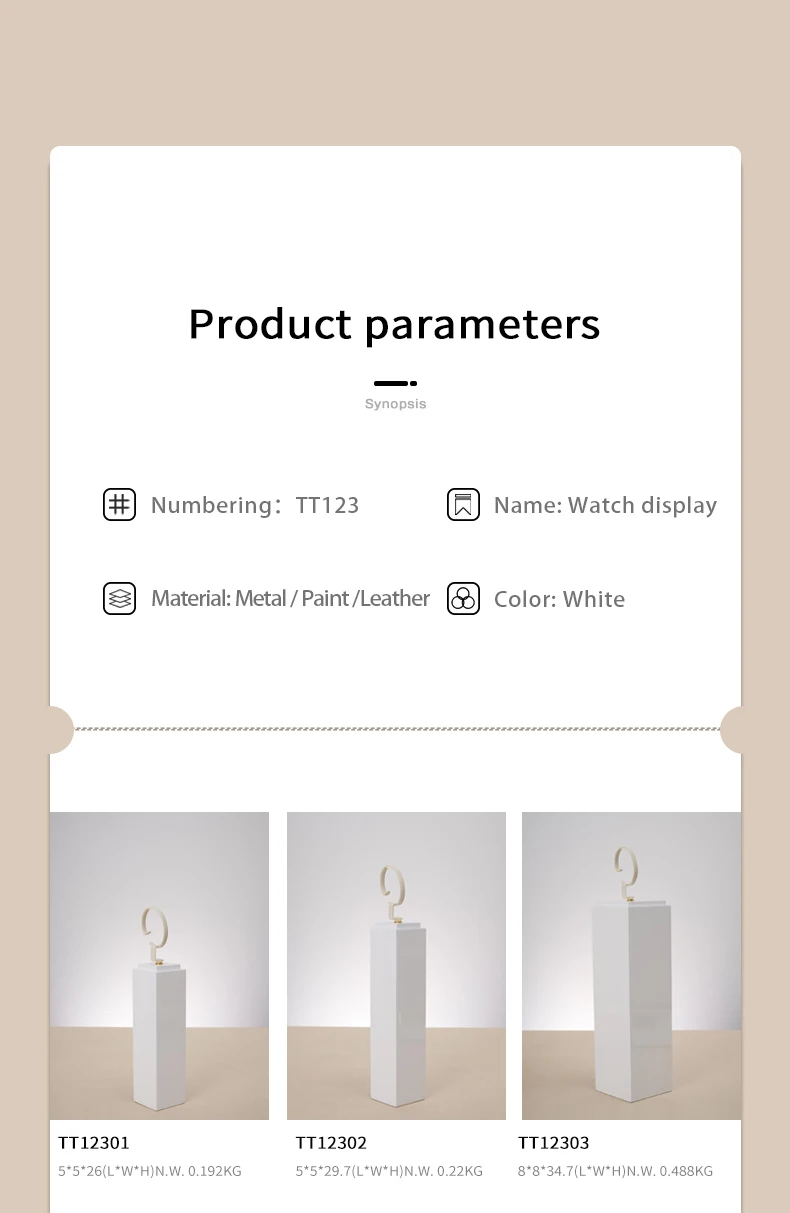 Oirlv Premium Weißer Uhrenständer Armbanduhren-Aufbewahrungshalter Ausstellungsständer Uhrengeschäft Vitrine Theken-Armbanduhren-Präsentationsständer-Set – Detail 4