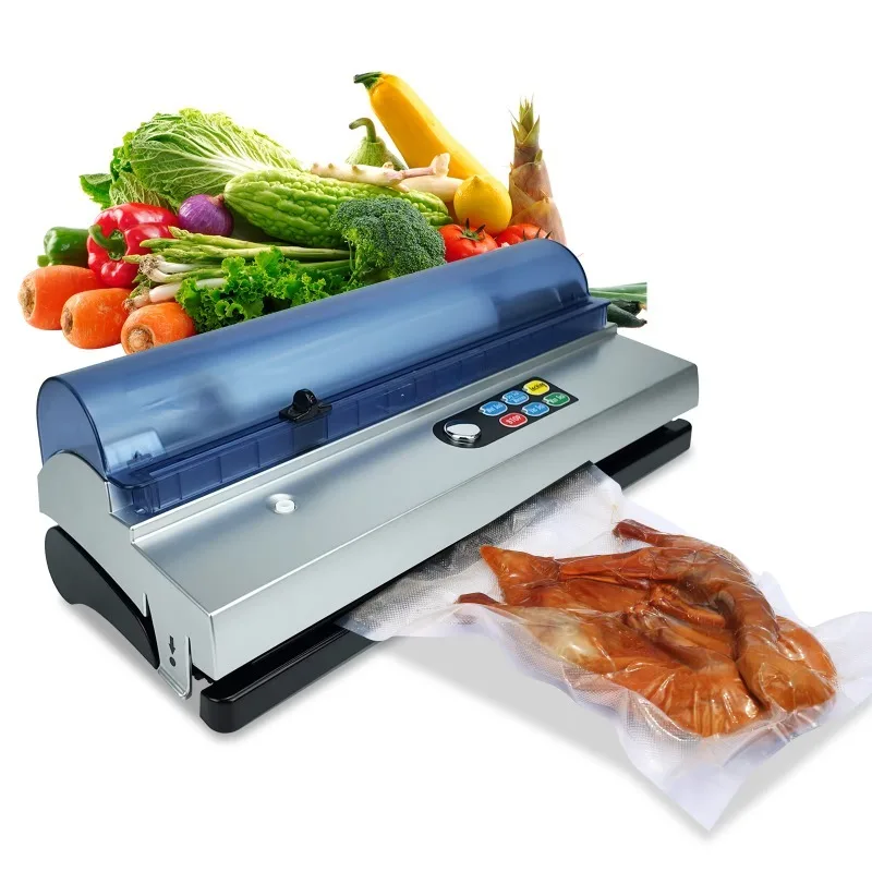 

Automatic Electric Portable Vacuum Food Sealer Machine for Household Use Stainless Steel ABS