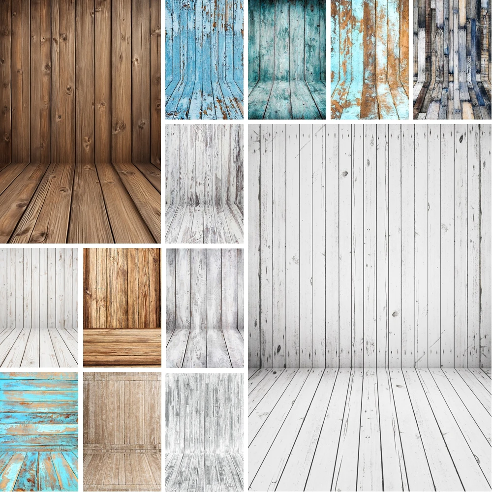 

MOON.QG Brown White Wooden Background Board Texture Photozone Celebrations Backdrop Shooting Accessories Wall Photography Props