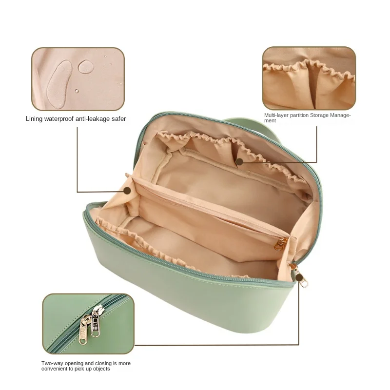 Women's Luxury Makeup Bag  Large Capacity Waterproof  Portable Travel Cosmetic Storage Bags  2023 Hot Selling Make Up Organizer