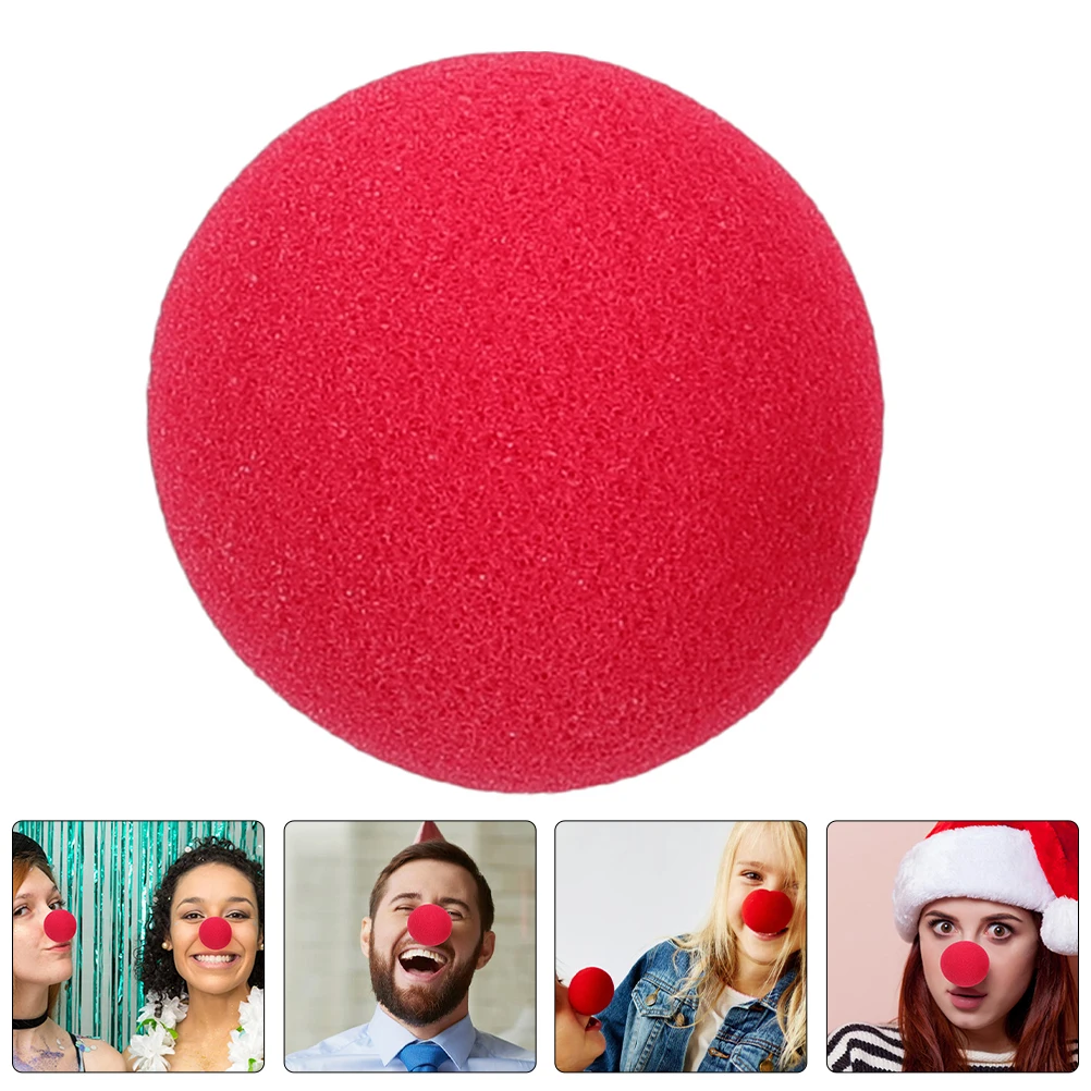 

12 Pcs Makeup Costume Props Clown Nose Sponge Red Carnival Circus Party Favors