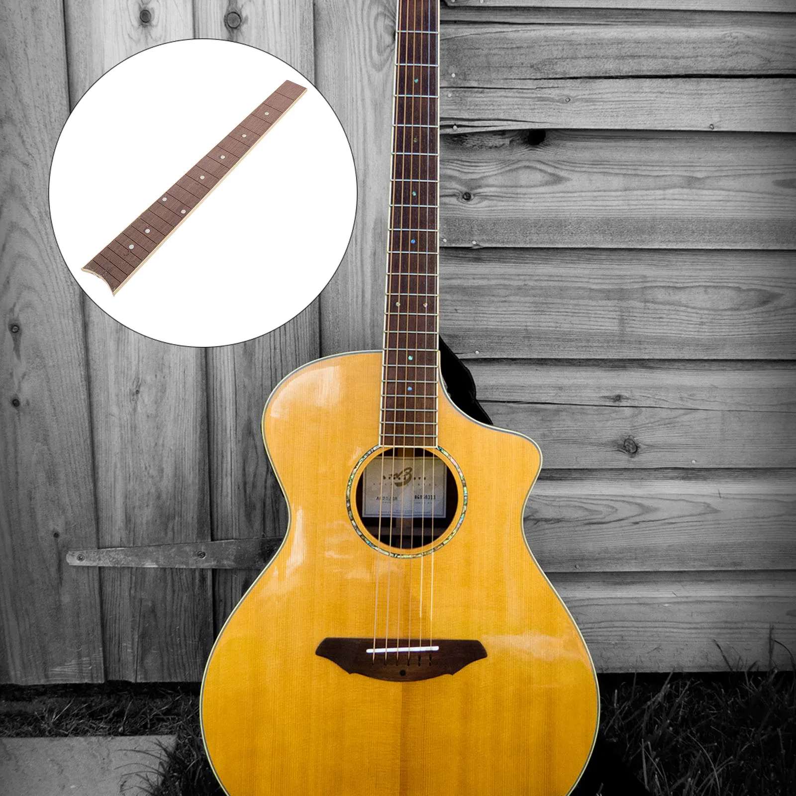 

Tuner Folk Guitar Wooden Fingerboard Decal Stickers Radius Gauge Plate